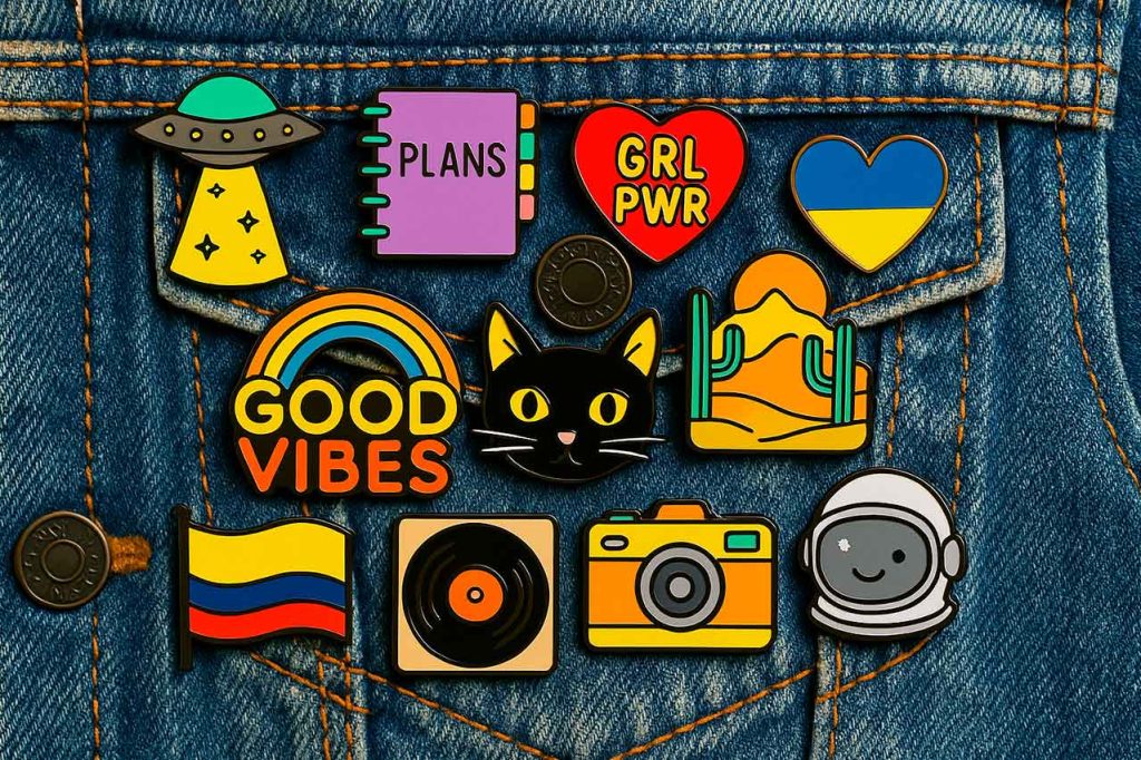 Marquilla metálica personalizada con la palabra Love, fabricada en Zamak, con acabado envejecido y perforaciones para costura. Ideal para camisas elegantes.