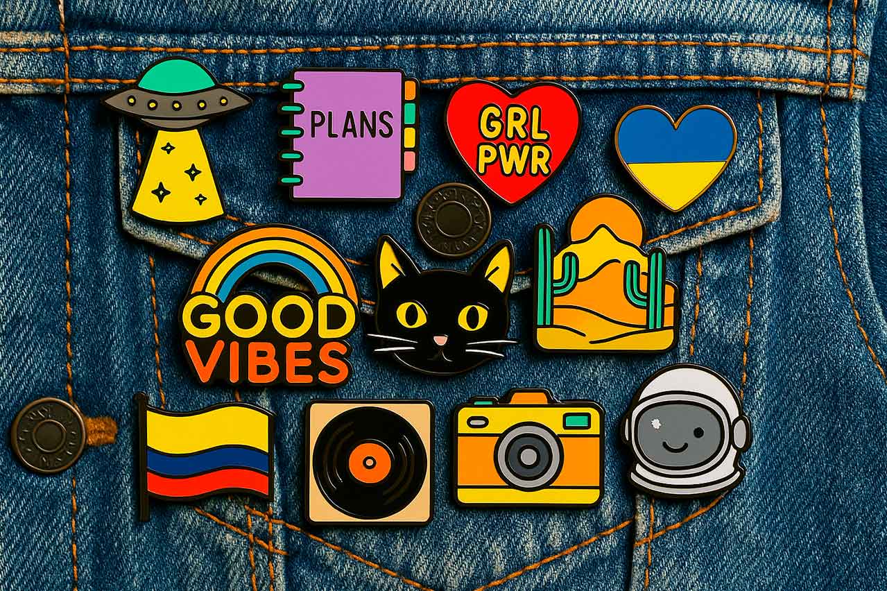 Marquilla metálica personalizada con la palabra Love, fabricada en Zamak, con acabado envejecido y perforaciones para costura. Ideal para camisas elegantes.