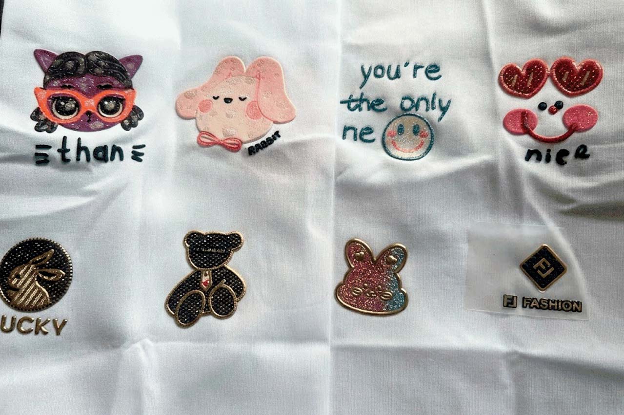 Parches termoadhesivos infantiles para ropa con diseños bordados y decorativos